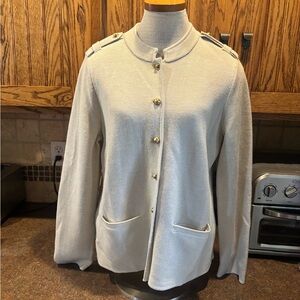 Talbots Light tan Blazer with Gold Accents